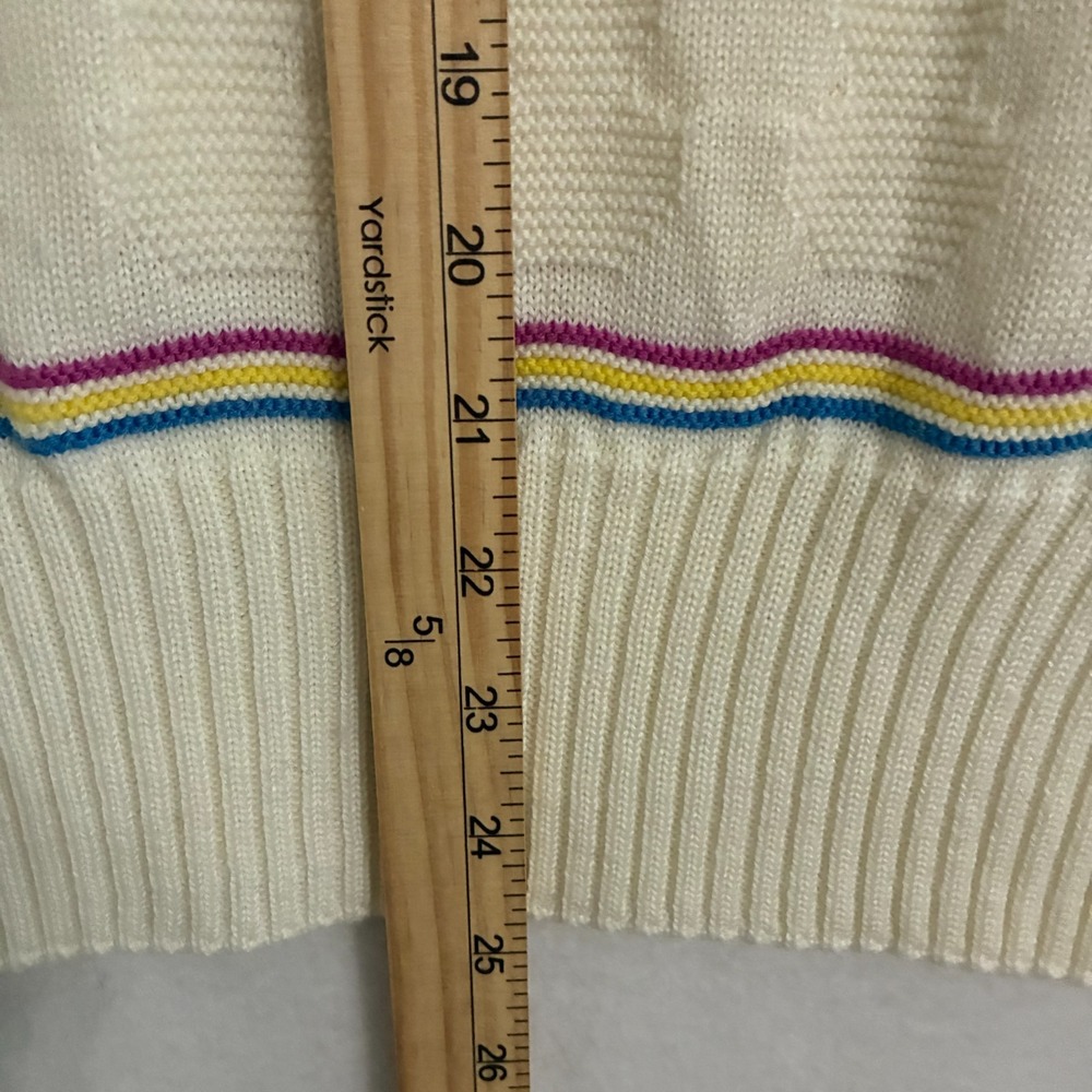 Vtg 80s Tyrolia by Head Wool Blend Sweater Womens Fits Like Size S Striped Ski - Picture 7 of 8